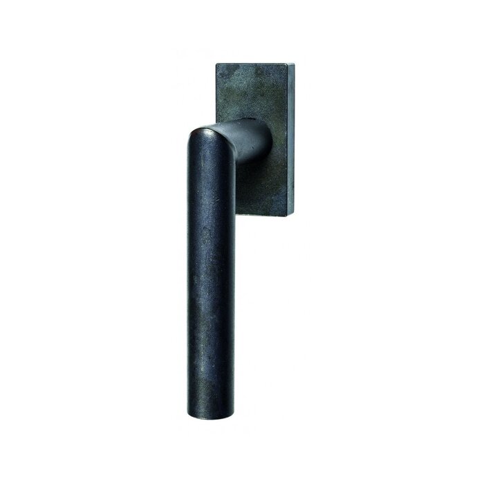 HALCO HALCÖ Window handles tilt and turn collection DAVOS - L - Rectangular rosette - Black steel