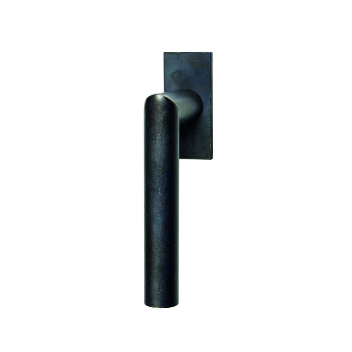 HALCO HALCÖ Window handles tilt and turn collection DAVOS - L - Rectangular rosette - Black steel