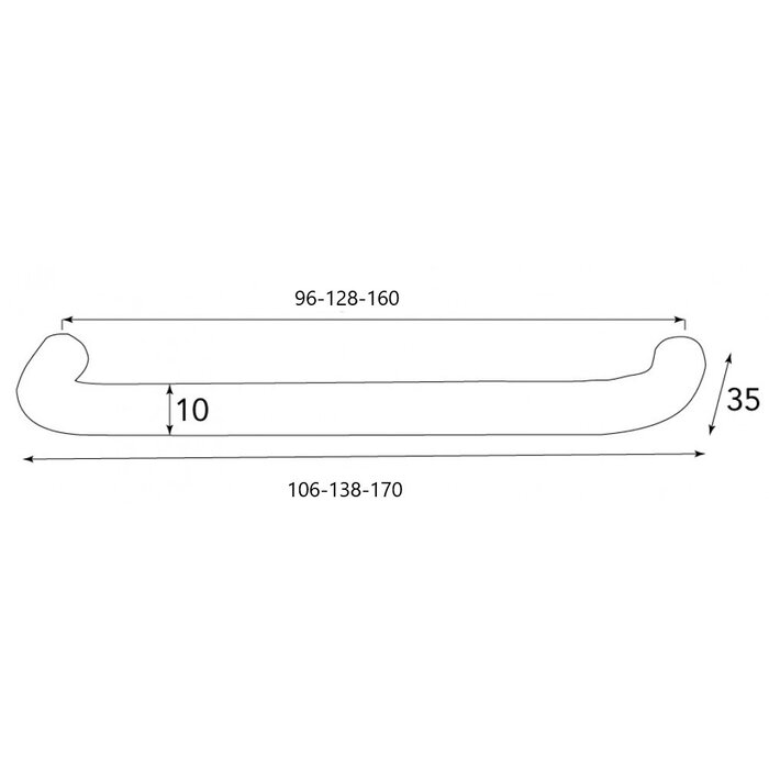 HALCO HALCÖ furniture handle SÖLDEN - Black steel