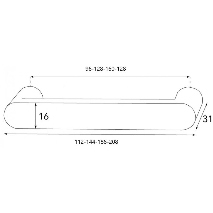 HALCO Poignée de meuble HALCÖ KITZBÜHEL - Acier noir