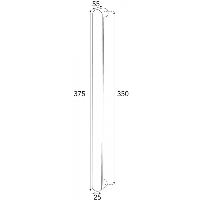 HALCO HALCÖ Türgriff KITZBÜHEL - Schwarzer Stahl