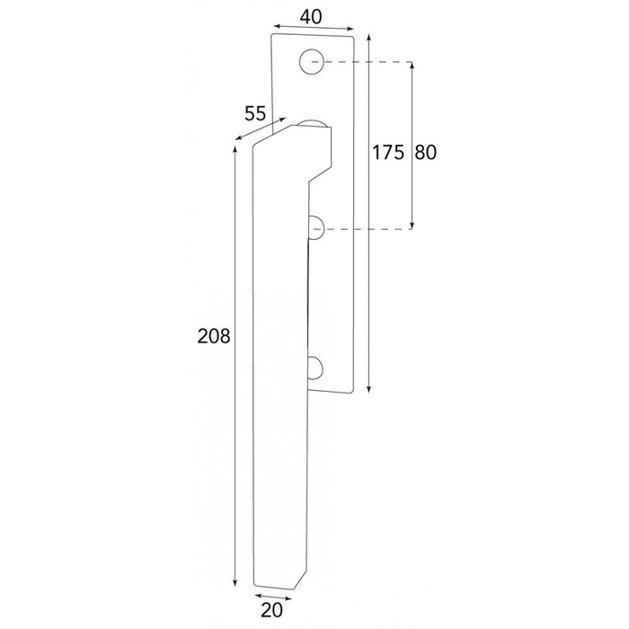 HALCO HALCÖ hefschuifdeurgreep met schuifdeurkom ISCHGL - Zwart staal