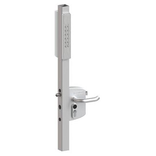 LOCINOX Locinox opbouwslot VOLTA met externe code klavieren voor profielen 40-60 mm - Zilver