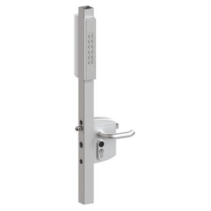 LOCINOX Locinox opbouwslot VOLTA met externe code klavieren op baterijen voor profielen 40-60 mm - Zilver