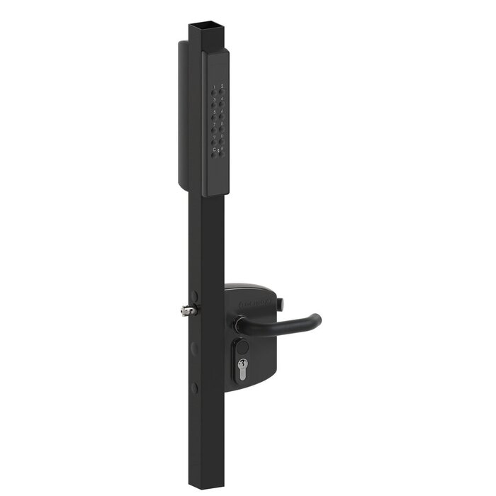 LOCINOX Serrure en applique Locinox VOLTA PUSCH avec un clavier à code externe sur piles pour profils 60-80 mm - Noir