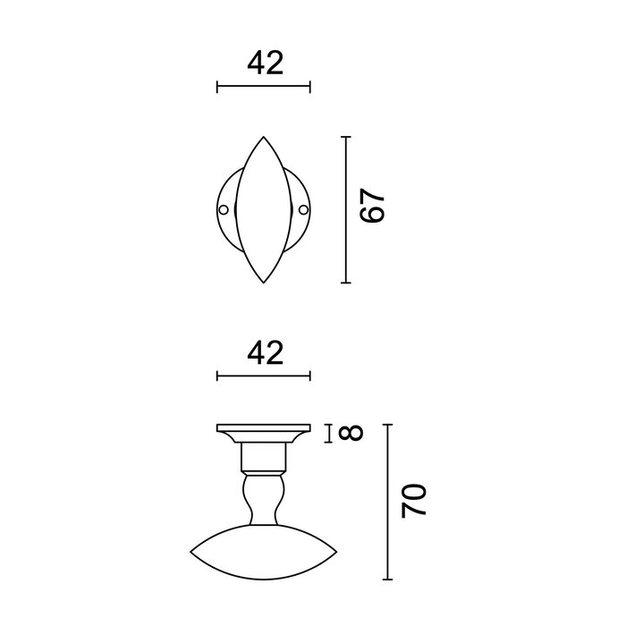 HDD Old gold door handles "Olina"