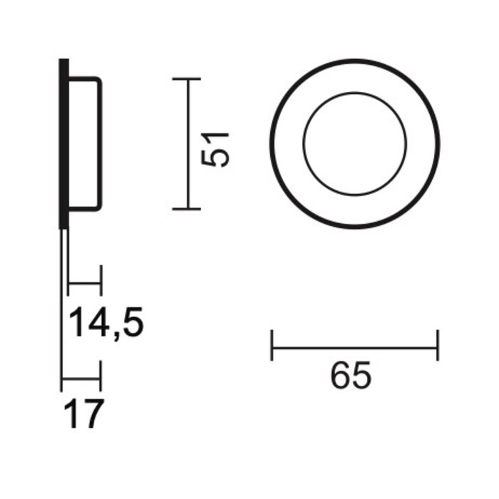 HDD Inkapschelp klein rond blind - Wit met structuur