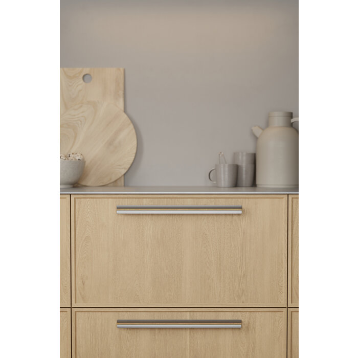 Furnipart Furnipart furniture handles LUCENTE - White oak lacquered/stainless steel look