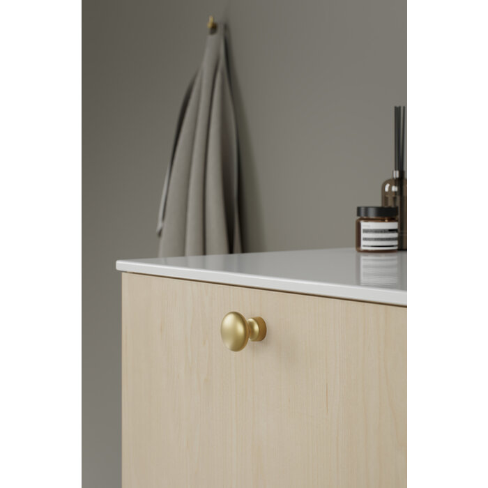 Furnipart Bouton de meuble rond Furnipart BARON K - Ø 32 mm - Or foncé brossé