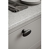 Furnipart Ovaler Möbelknopf BARON T - Mattschwarz
