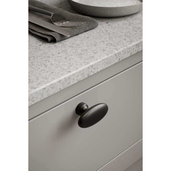 Furnipart Furnipart oval furniture knob BARON T - Matt black