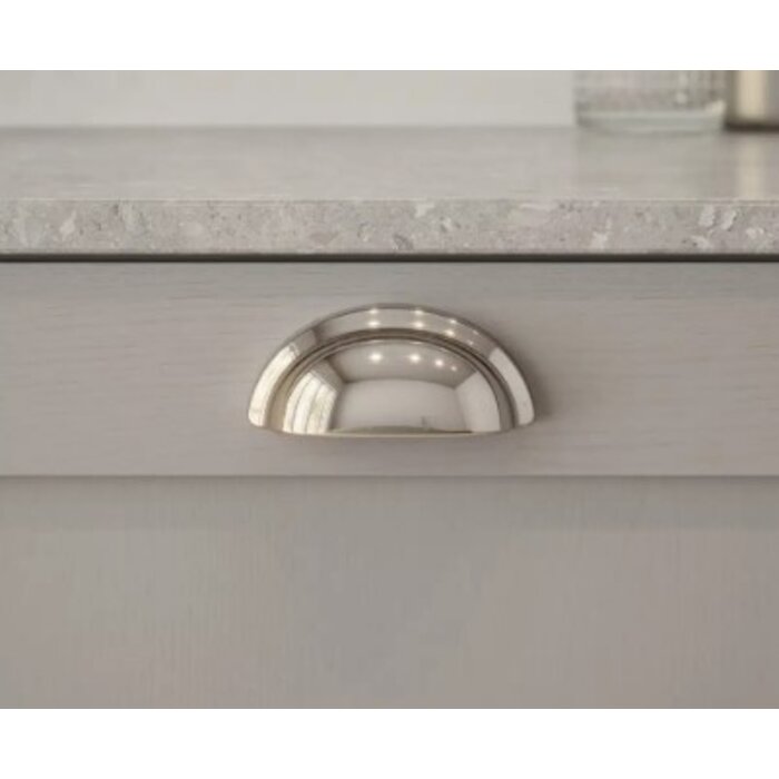 Furnipart Furnipart shell-shaped furniture handle BARON H - Shiny nickel