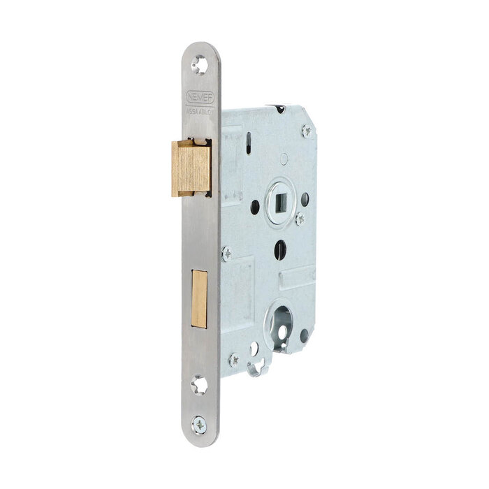 NEMEF Stainless steel cylinder lock NEMEF 1269/17-50 with rounded front plate
