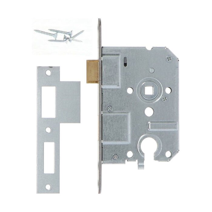 NEMEF Stainless steel cylinder lock NEMEF 1269/17-50 with rounded front plate