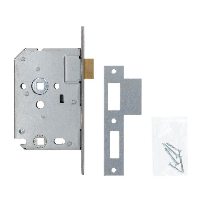 NEMEF Stainless steel bathroom/toilet lock NEMEF 1264/17-50 with rounded front plate