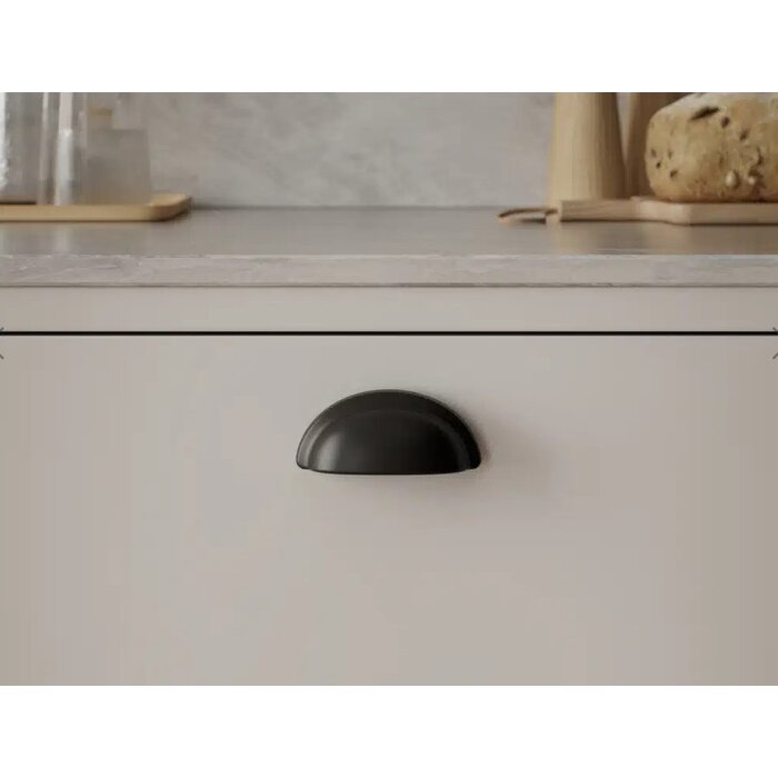 Furnipart Furnipart shell-shaped furniture handle BARON H - Matt black