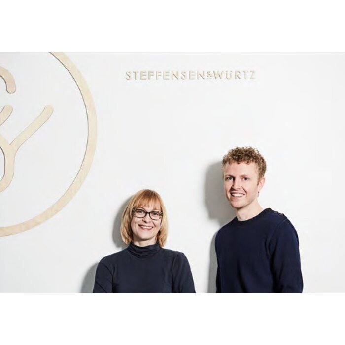 Furnipart Furnipart Möbelknopf SEGMENT K - Weißeiche lackiert / Edelstahloptik