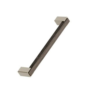 Furnipart Poignée de meuble SEGMENT H - Chêne foncé / laiton brossé