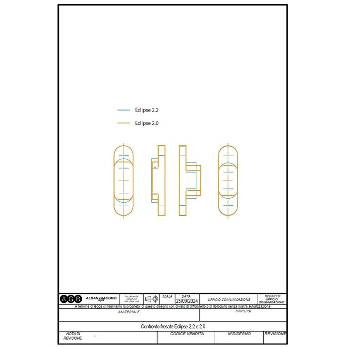 AGB Invisible 3D hinge AGB eclipse 2.2 - Black