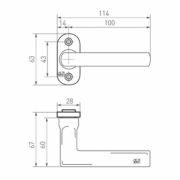 Dauby Pièce de trou PH1920/ PBTC 1 bronze blanc mat (WBS)