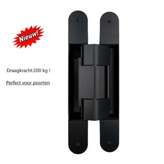 Otlav Unsichtbares 3D-Scharnier Otlav IN343250 - 34x250mm - mattschwarz