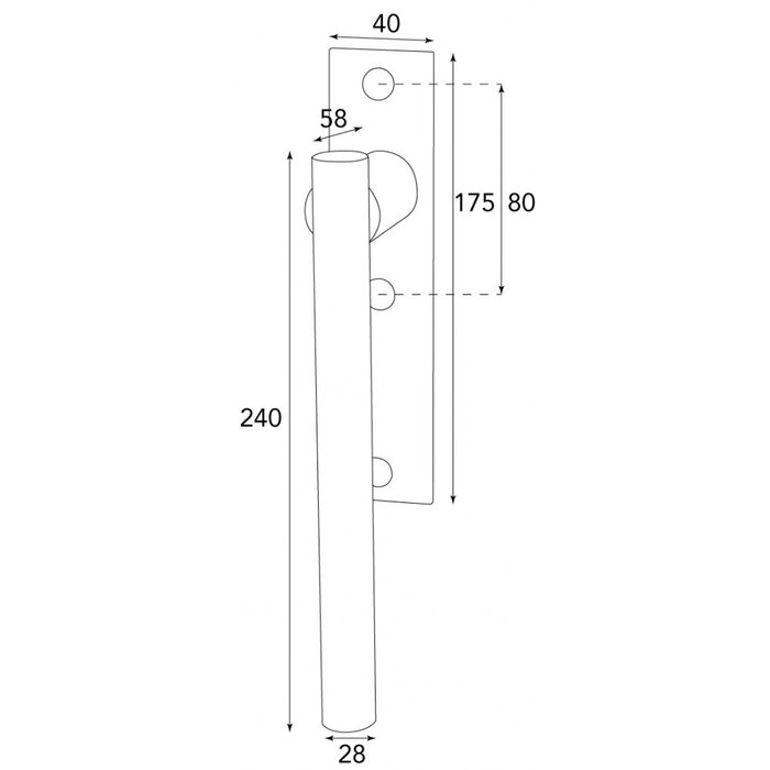HALCO HALCÖ lift and slide door handle with sliding door handle FÜGEN - Black steel