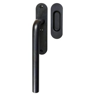 HALCO HALCÖ sliding door handle with sliding door bowl SÖLDEN - Black steel