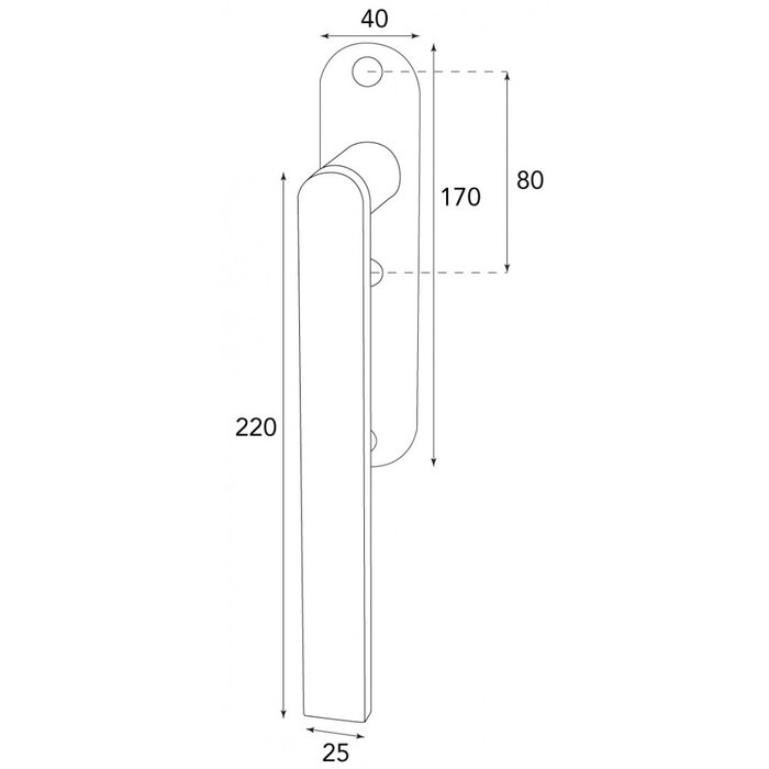 HALCO HALCÖ lift and slide door handle with sliding door handle KITZBÜHEL - Black steel