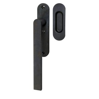 HALCO Poignée de porte coulissante HALCÖ avec cuvette de porte coulissante KITZBÜHEL - Acier noir