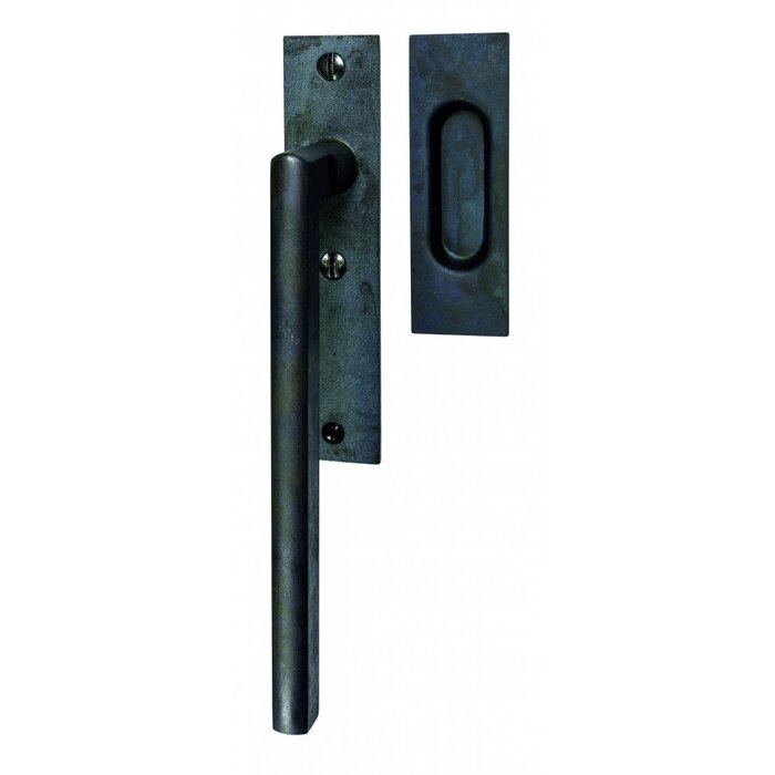 HALCO Poignée de porte coulissante à levage HALCÖ avec cuvette coulissante TUX - Acier noir