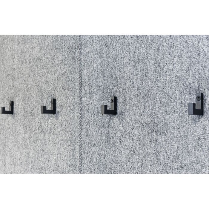 HALCO Square HALCÖ coat hook - ISCHGL/LECH/ZERMATT/KITZBÜHEL/FISS - Black steel