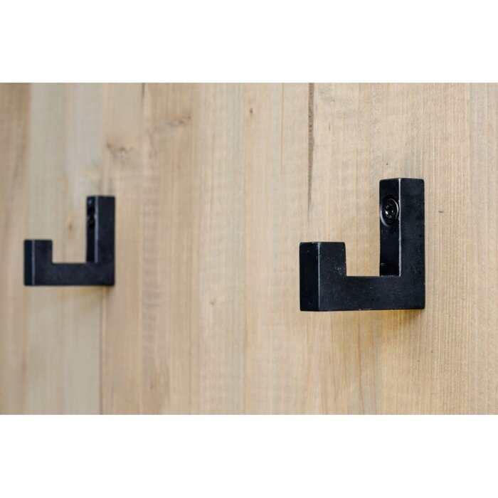 HALCO Square HALCÖ coat hook - ISCHGL/LECH/ZERMATT/KITZBÜHEL/FISS - Black steel