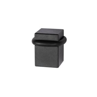 HALCO HALCÖ quadratischer Türstopper zur Bodenmontage - Schwarzer Stahl