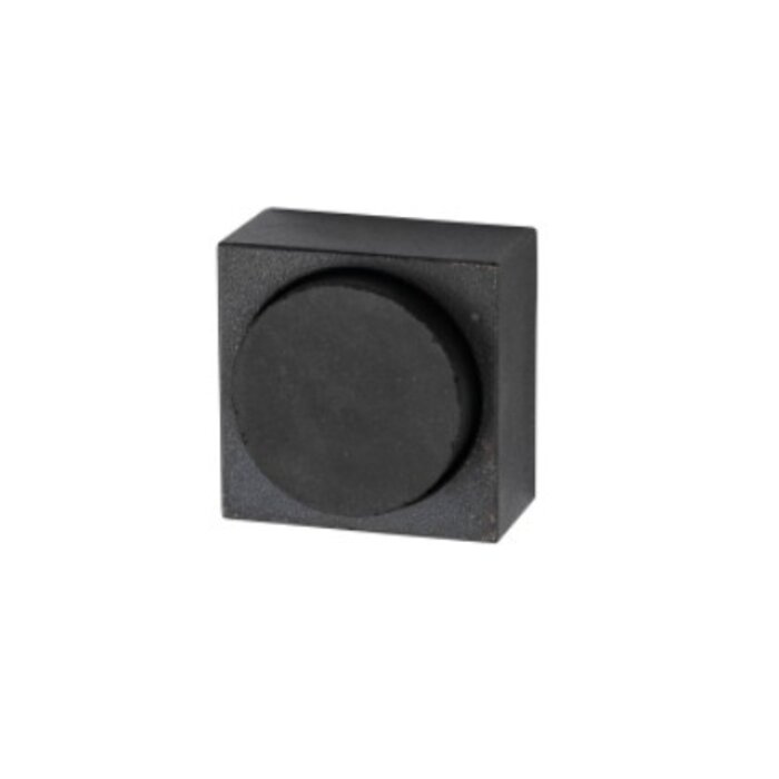 HALCO HALCÖ vierkante deurstoppers muurmontage 30x30mm - Zwart staal