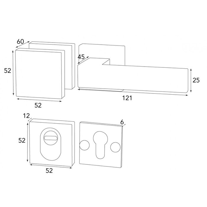 HALCO Robinetterie de sécurité HALCÖ LECH - Bouton et poignée - Acier noir