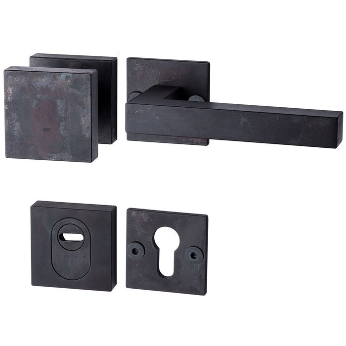 HALCO HALCÖ Safety fitting ISCHGL - Knob and handle - Black steel