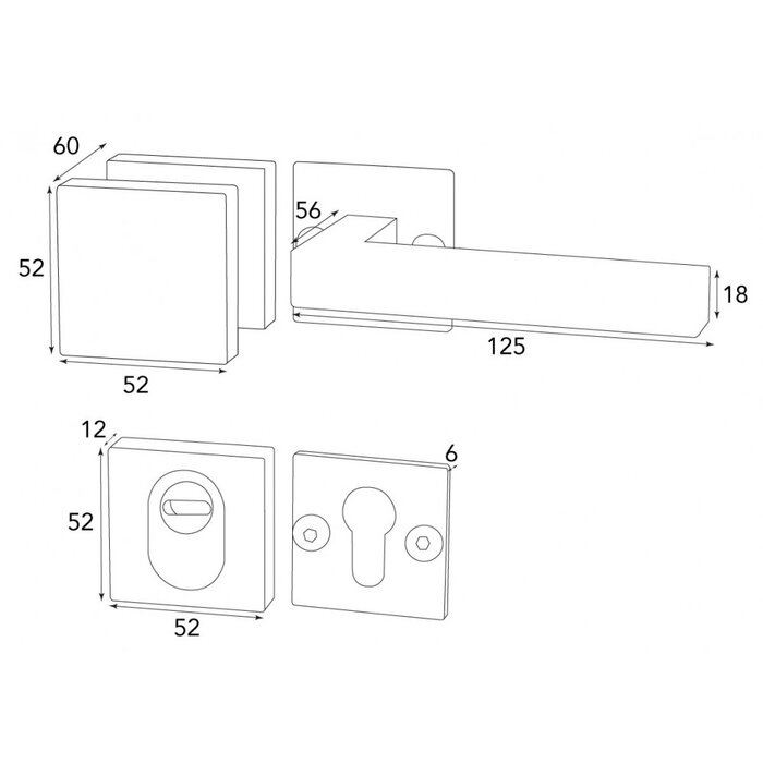 HALCO HALCÖ Safety fitting ISCHGL - Knob and handle - Black steel