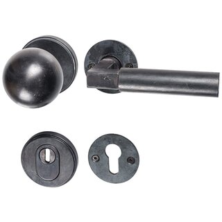 HALCO HALCÖ Safety fitting ZERMATT - Knob and handle - Black steel