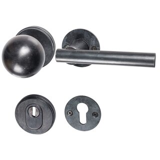 HALCO HALCÖ Safety fitting FÜGEN - Knob and handle - Black steel