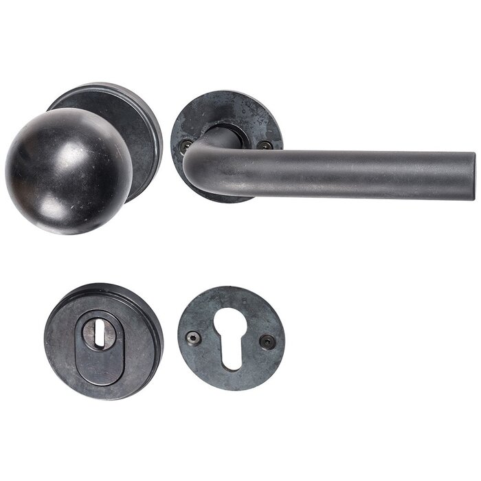 HALCO HALCÖ Safety fitting SÖLDEN - Knob and handle - Black steel