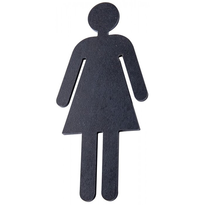 HALCO HALCÖ Piktogramm Damentoilette - Schwarzer Stahl