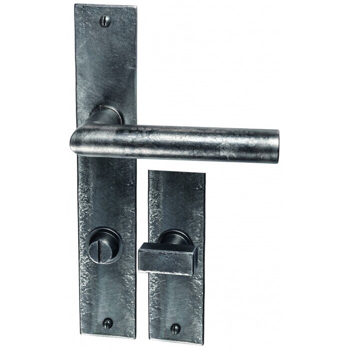 HALCO HALCÖ door handles Davos on shield - Raw steel