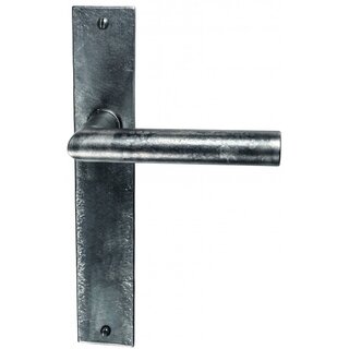 HALCO HALCÖ door handles Davos on shield - Raw steel