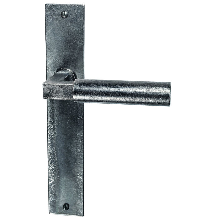 HALCO HALCÖ door handles Zermatt on shield - Raw steel