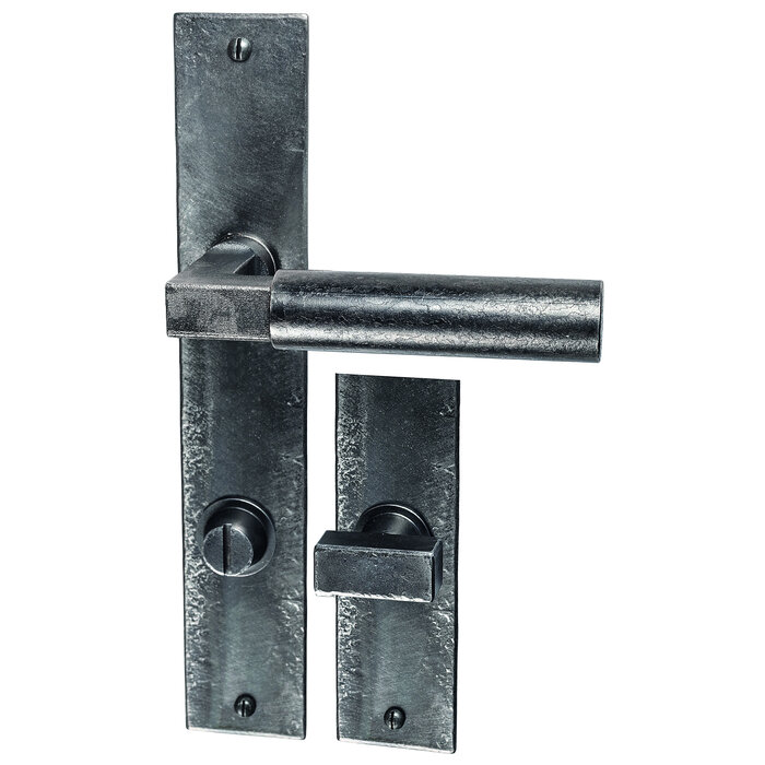 HALCO HALCÖ door handles Zermatt on shield - Raw steel