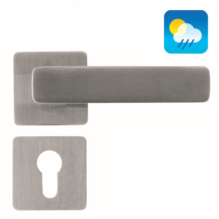 HDD Solid stainless steel door handles 'Rondi'