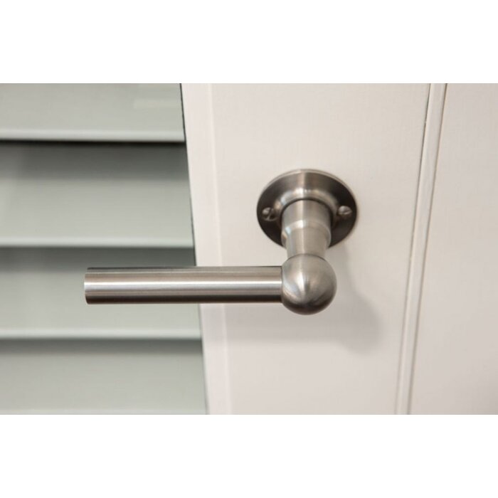 Formani FERROVIA FVT100/48 door handle on rosette in matte stainless steel
