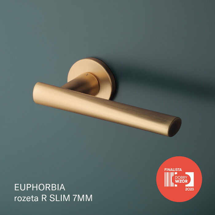 Aprile Massieve Aprile deurklinken EUPHORBIA mat goud rond Ø 52x7 mm