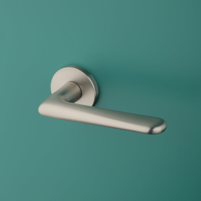 Aprile Solid Aprile door handles LAVANDA matt nickel round Ø 52x7 mm