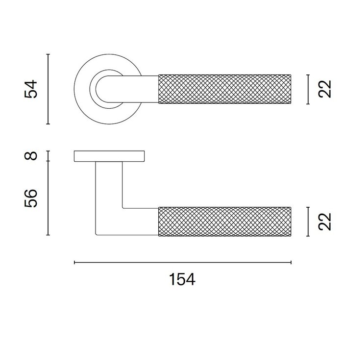 STERK Door handles OVAL 1742 PRO 8mm from - Class 4 EN1906:2012 - Basalt PVD